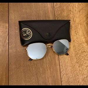 Ray- Ban Hexagonal Flat Lens Sunglasses